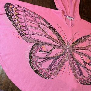 Side of Fries Butterfly Poncho Girl’s size Small Bohemian Indie Lagenlook